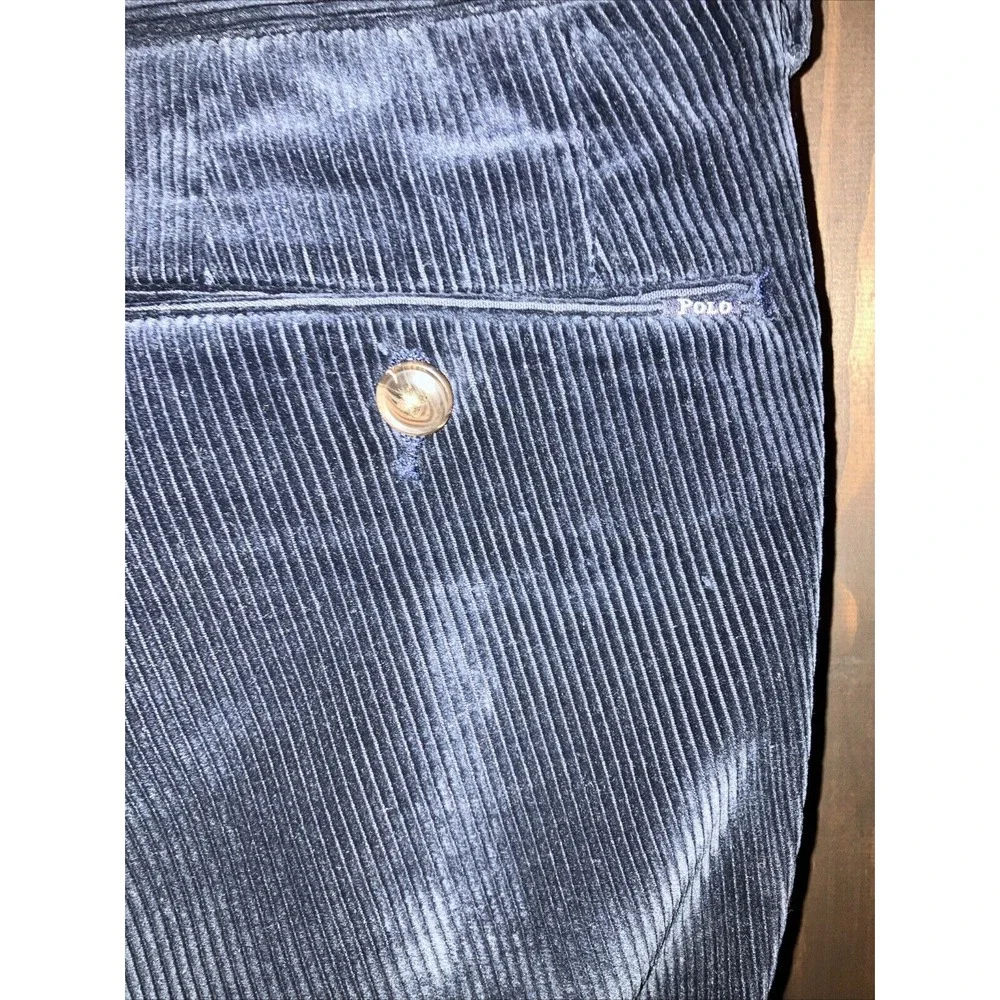 Polo Ralph Lauren Mens Size‎ 36/32 Stretch Classic Fit Corduroy Pants Navy Blue